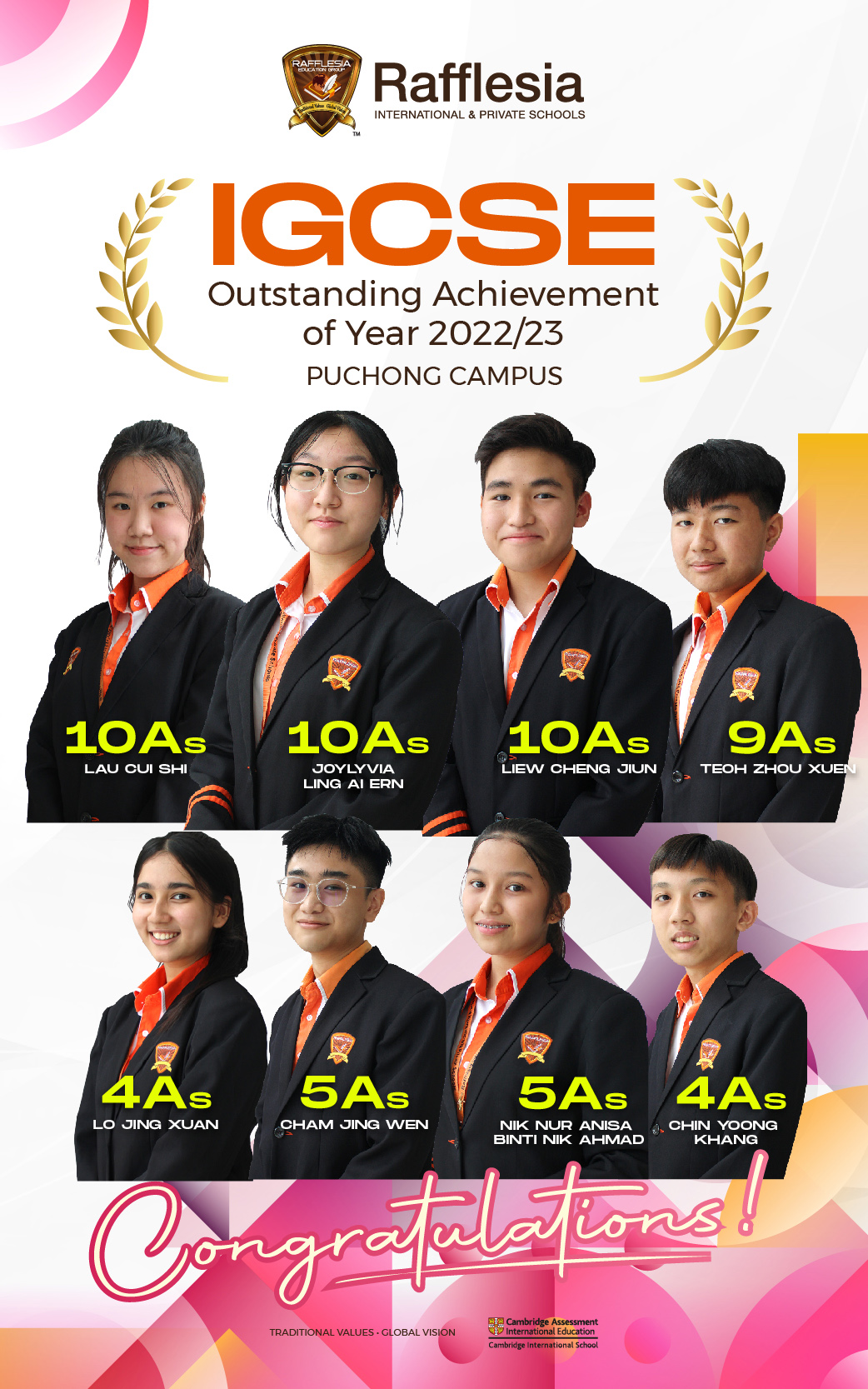 IGCSE Top Achievers 2022/2023 (Puchong)