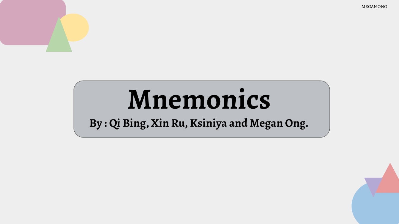 'Mnemonics'
