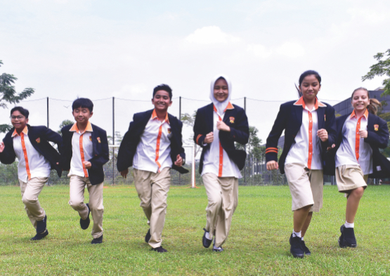 Students of Rafflesia International School Kajang with their adorable school uniforms 