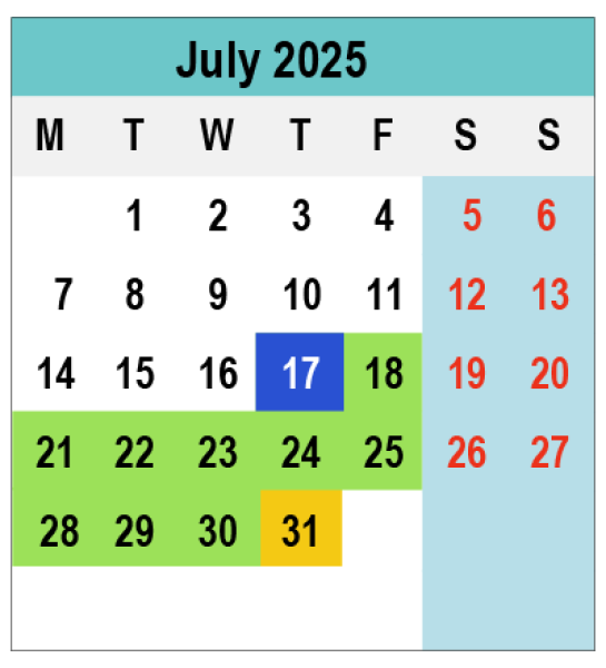 2025 Calendar