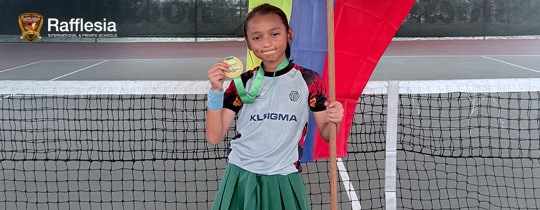Congratulations to our young tennis champion, Raessa!