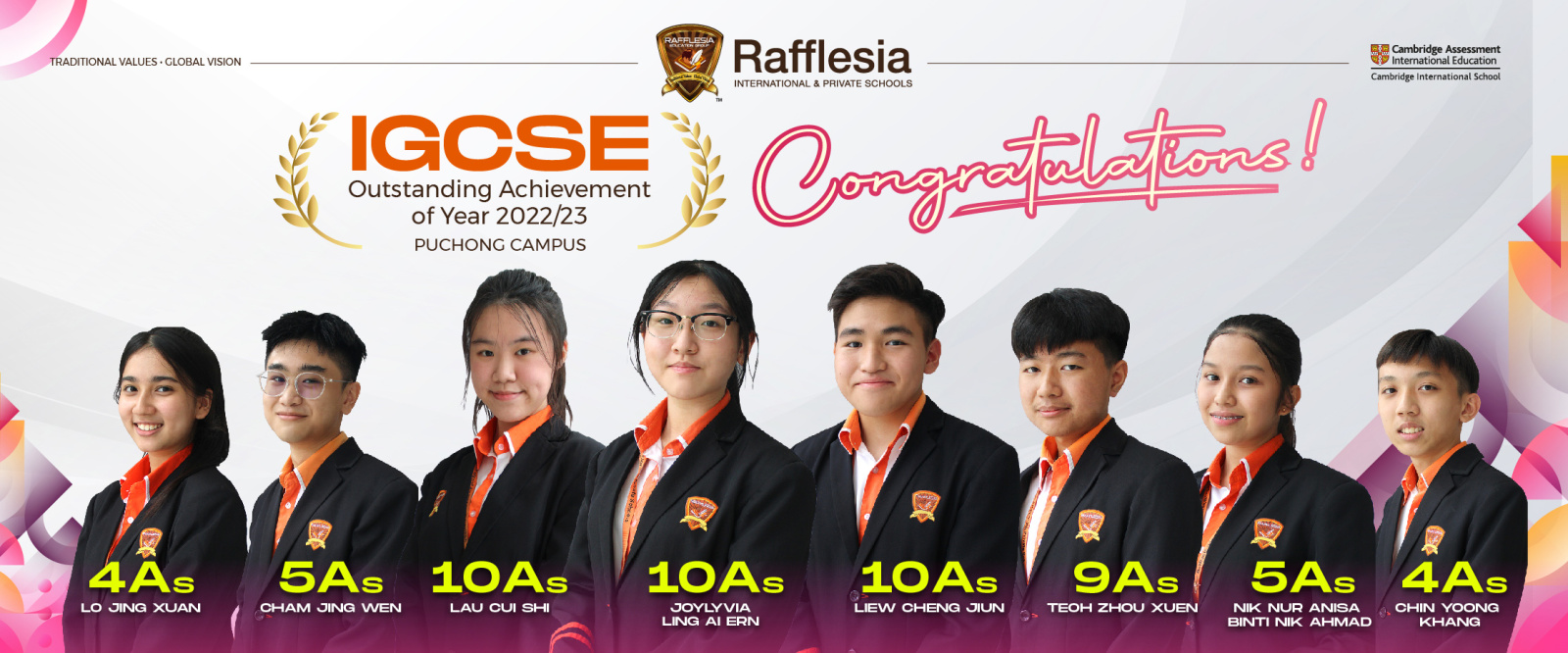 IGCSE Top Achievers 2022/2023 (Puchong)